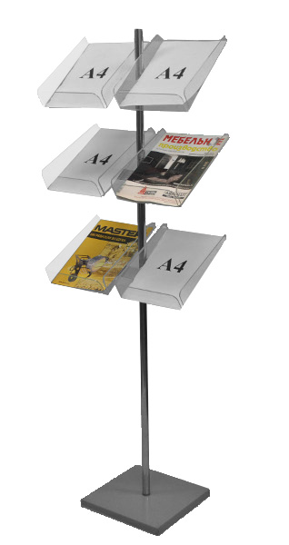 рекламная стойка напольная буклетница